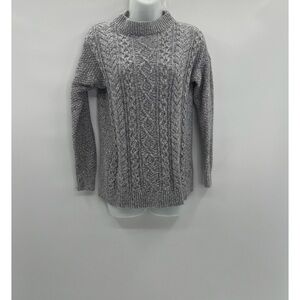 Old Navy Gray Cable Knit Crew Neck Sweater - Women's Size M